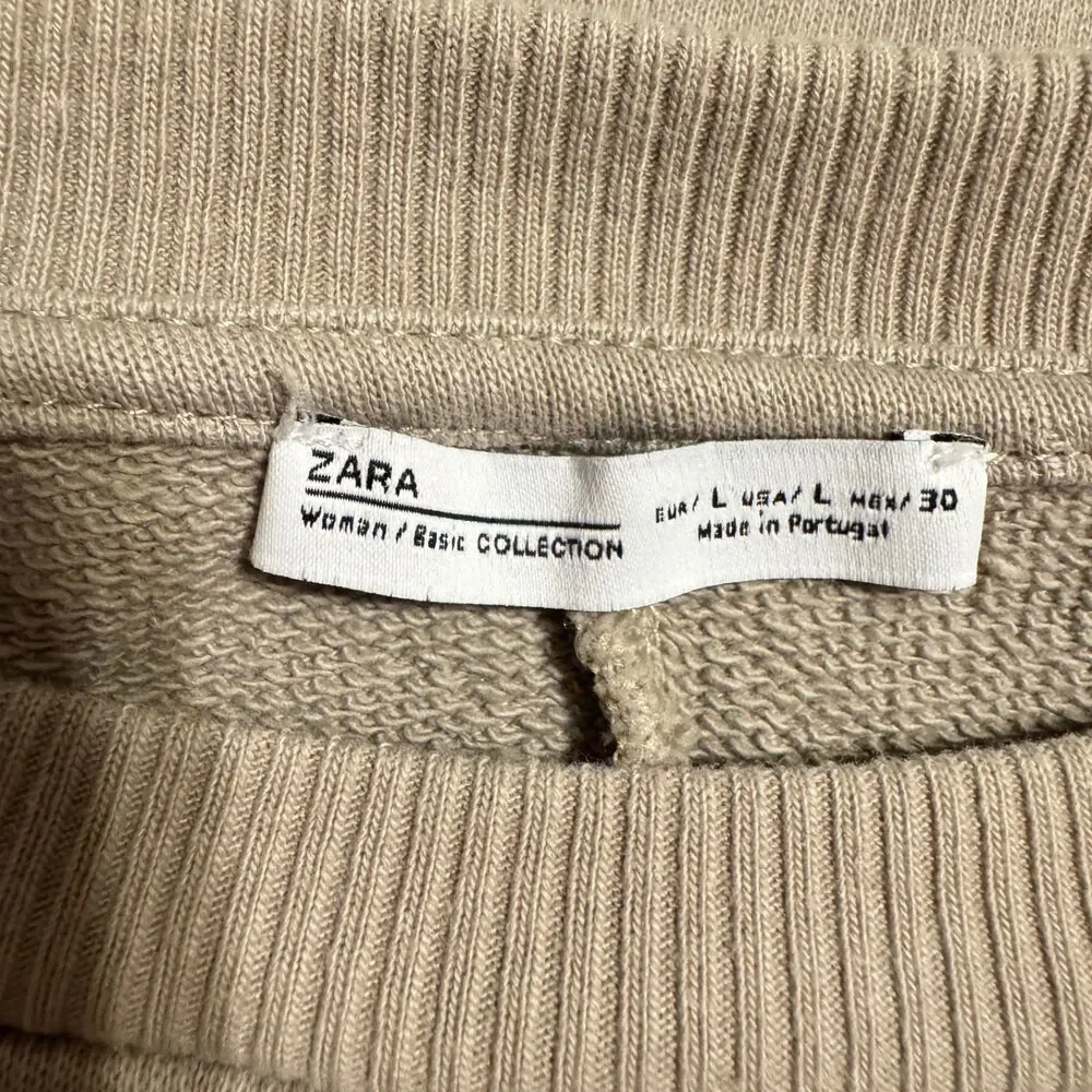 ZARA Roll Sleeve Two Tone Top - Picture 6 of 6